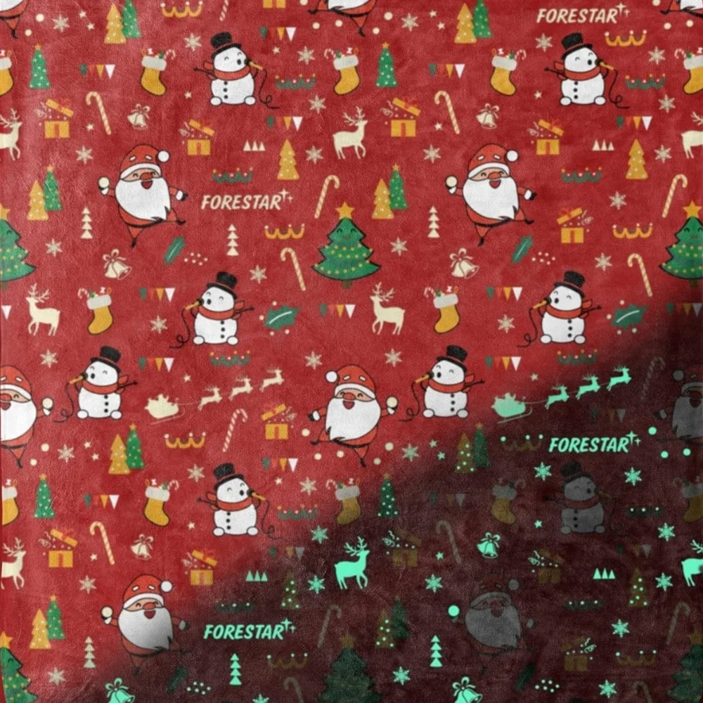 Forestar Glow in the Dark Wearable Kids Christmas Throw Blanket 50